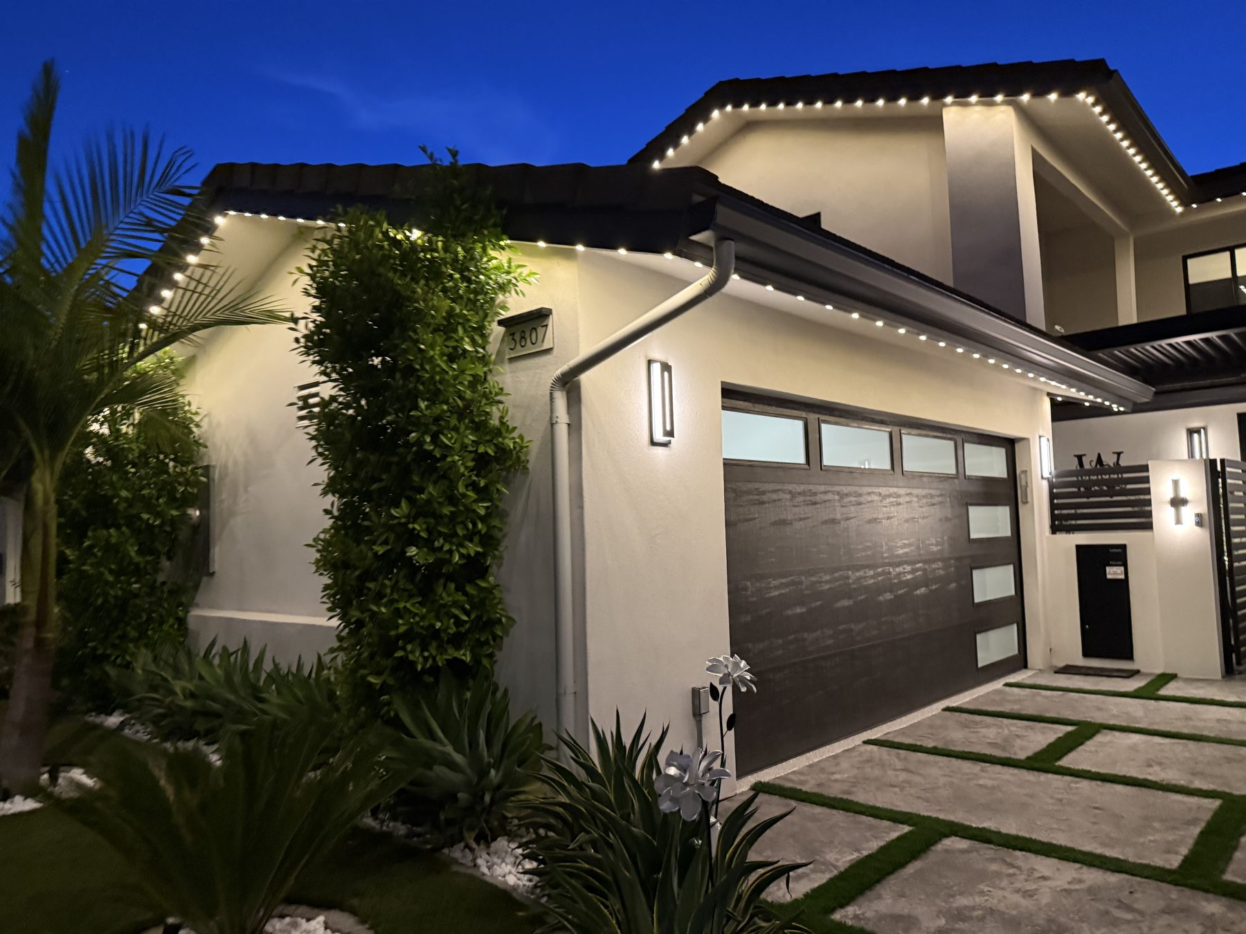Modern two-story warm white